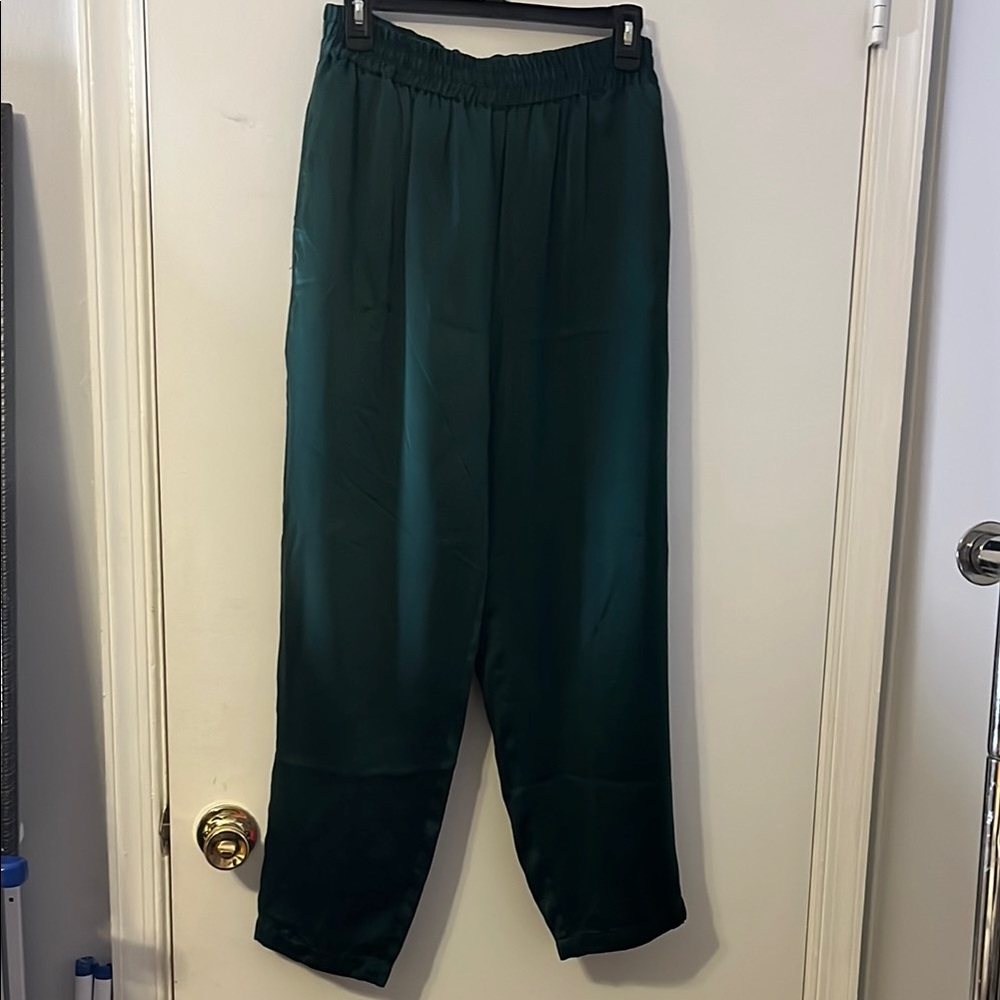 Vintage 90's Women's Straight Leg Pants - Green S